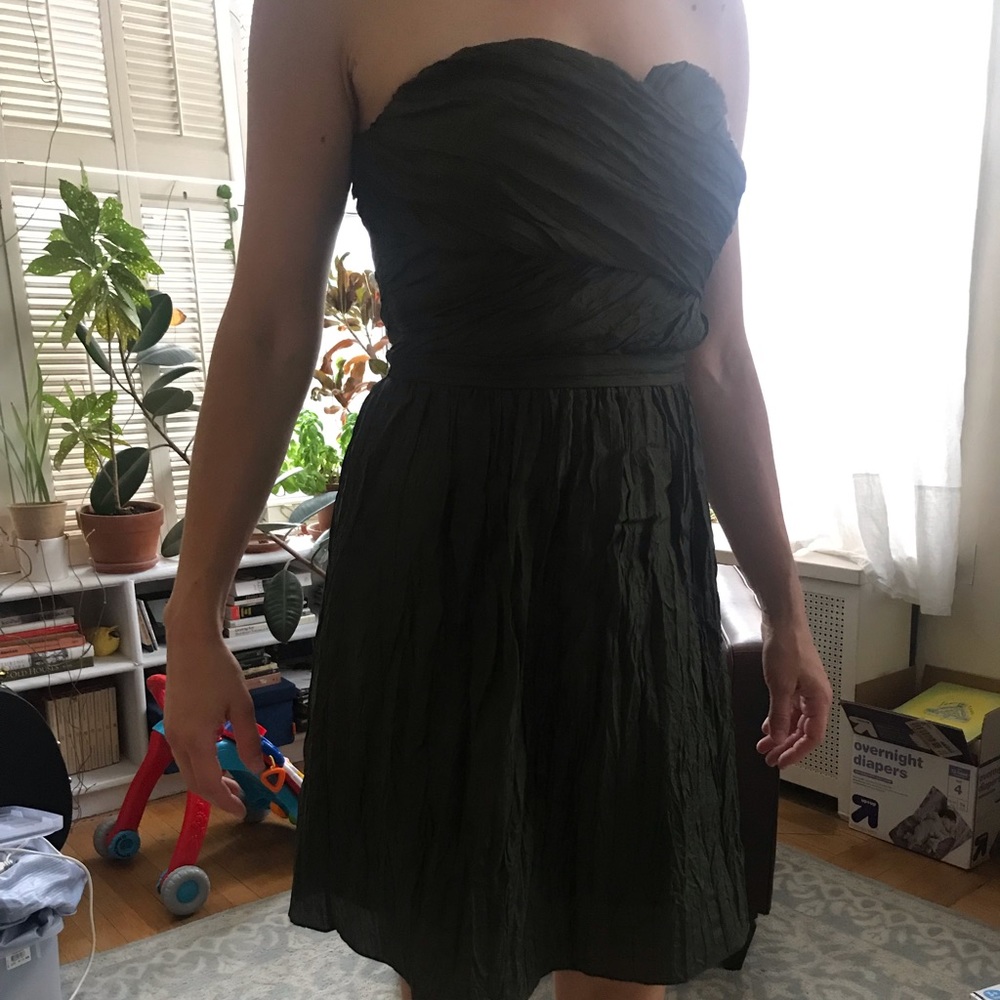 J Crew strapless dress - green